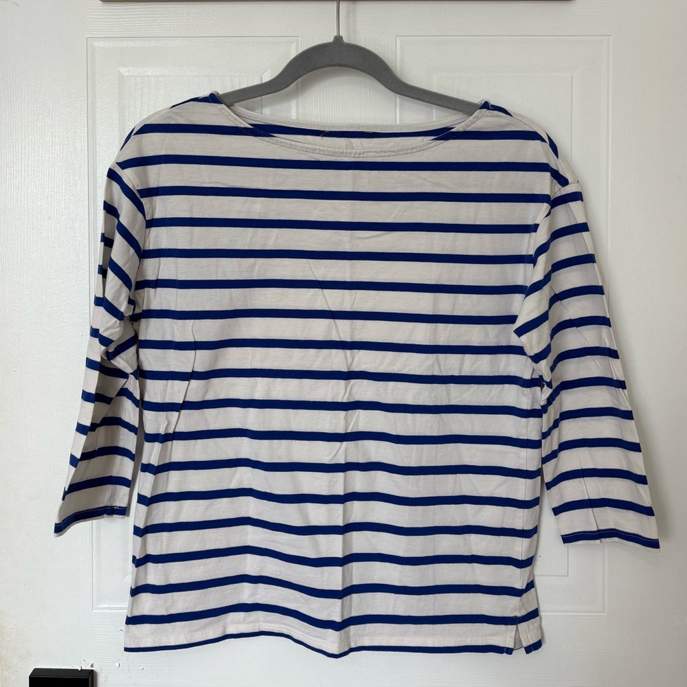 Striped Blue and White Women's Top